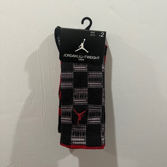Jordan Kids Lightweight Crew Socks, 2 Pack, 5Y-7Y - Picture 1 of 8